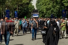  مراسم تشییع پیکر مرحوم فاطمی‌نیا در دانشگاه تهران