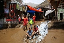   سیل در منطقه کن تهران