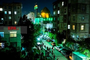 عزاداری محله کرمان در شب عاشورای حسینی