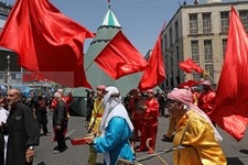   عزاداری و خیمه سوزان عاشورای حسینی - چهارراه گلوبندک