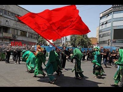 عزاداری و خیمه سوزان عاشورای حسینی - چهارراه گلوبندک