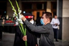   آیین بدرقه خادمان و زائران راهپیمایی اربعین