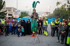   آیین بدرقه خادمان و زائران راهپیمایی اربعین