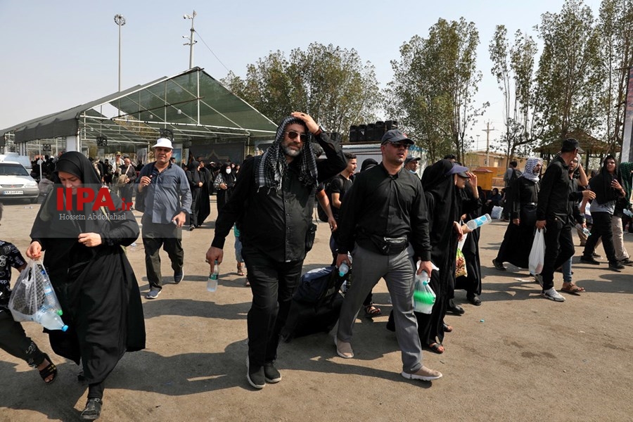   خروج زائران حسینی از مرز شلمچه