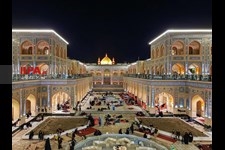   صحن حضرت فاطمه(س) نجف پذیرای زائران اربعین