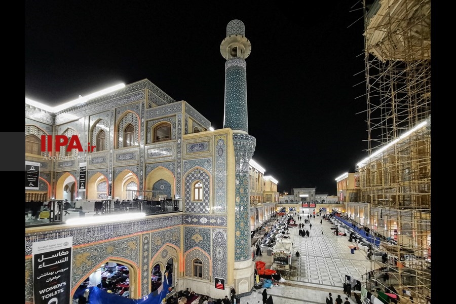   صحن حضرت فاطمه(س) نجف پذیرای زائران اربعین