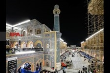   صحن حضرت فاطمه(س) نجف پذیرای زائران اربعین