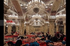   صحن حضرت فاطمه(س) نجف پذیرای زائران اربعین