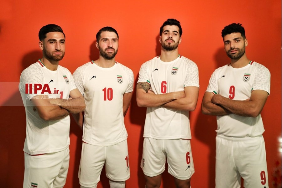   چهره بازیکنان تیم ملی ایران با لباس جدید تیم ملی 