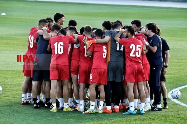 تمرین تیم ملی فوتبال در قطر