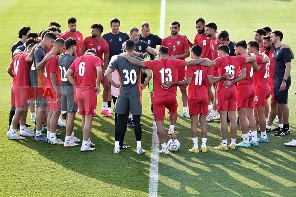 تمرین تیم ملی فوتبال ایران  پیش از بازی با انگلیس