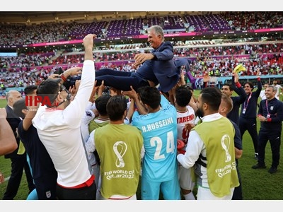 دیدار تیم های فوتبال ایران و ولز در جام جهانی فوتبال 2022 قطر
