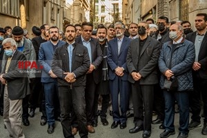 تشییع پیکر خانم اعظم (عالیه) روحانی، همسر شهید مطهری