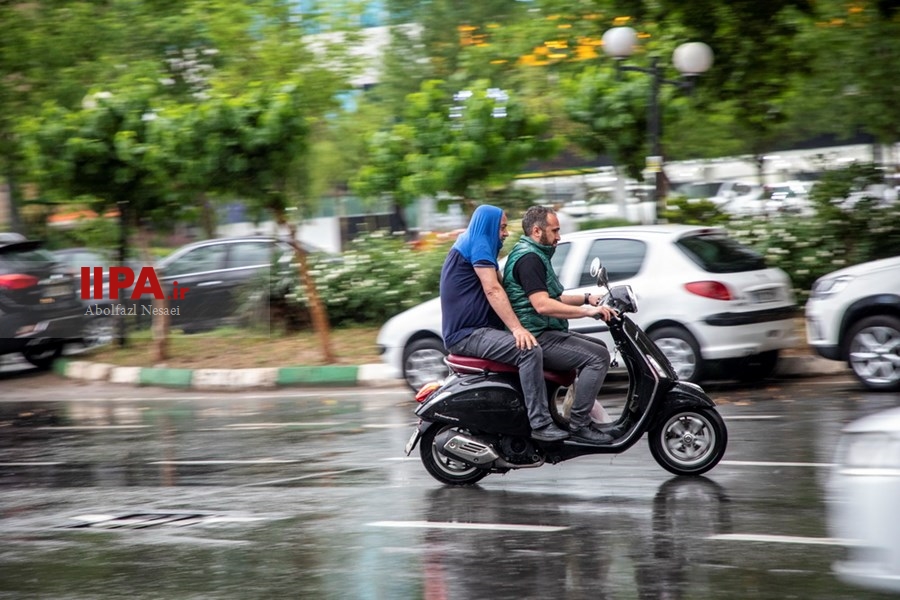   بارش باران بهاری در تهران