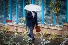   بارش برف  صبحگاهی در تهران