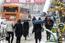   بارش برف  صبحگاهی در تهران