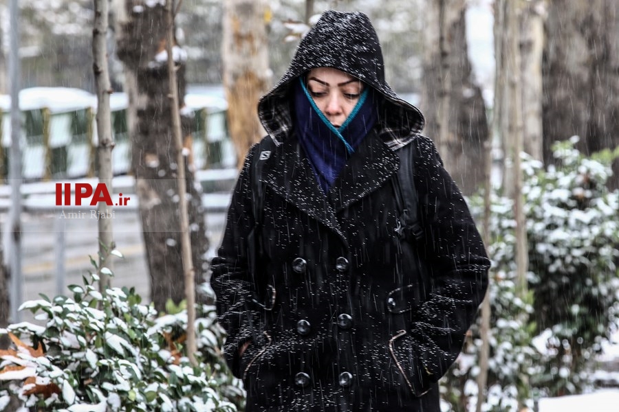   بارش برف  صبحگاهی در تهران