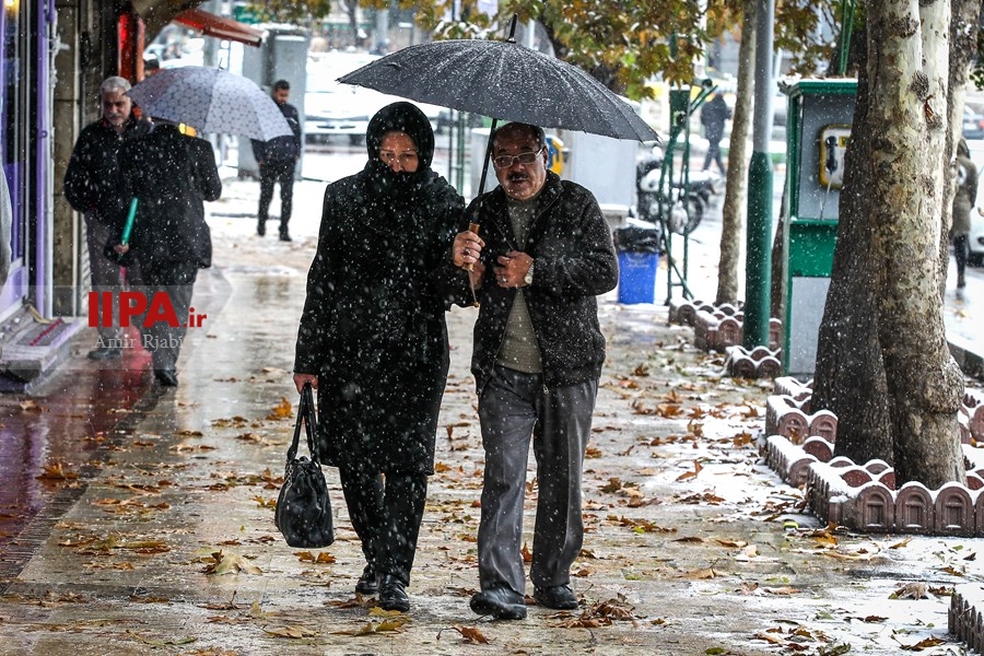   بارش برف  صبحگاهی در تهران