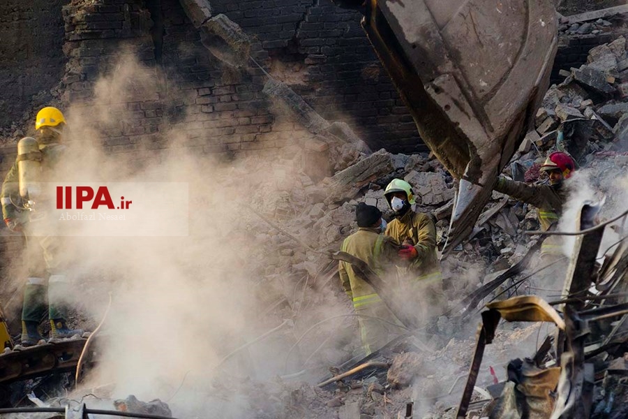   پنجمین روز عملیات امداد و نجات حادثه ساختمان پلاسکو