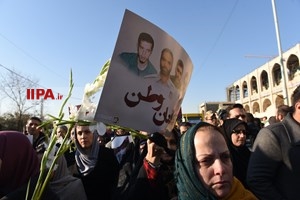 تشییع پیکر شهدای آتش‌نشان حادثه پلاسکو
