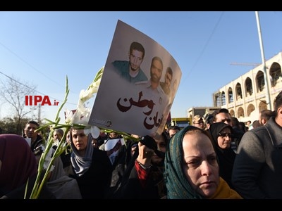 تشییع پیکر شهدای آتش‌نشان حادثه پلاسکو