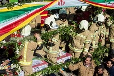    تشییع پیکر شهدای آتش‌نشان حادثه پلاسکو 3